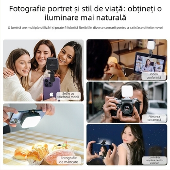 Lumină de umplere mini M11 – Iluminare portabilă pentru fotografiere cu telefonul (Model: M11; Putere: <10W; Tensiune: 5V; Mod de utilizare: Manual)