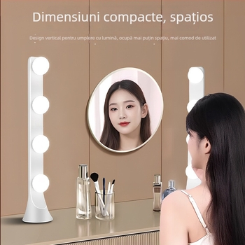 Lumină de umplere pentru livestream pe birou, cu două rânduri LED, 10–50W, 110–220V, temperatură a culorii în trei trepte