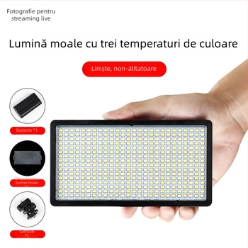 LED Lumină de umplere pentru fotografiere - Panou plat portabil pentru filmări live de frumusețe, 10-50W, 5V, Montaj vertical