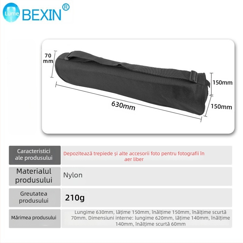 Geantă Beixin pentru depozitare trepied - nailon, utilizare interior/exterior, compatibilă cu trepied, greutate 225 g