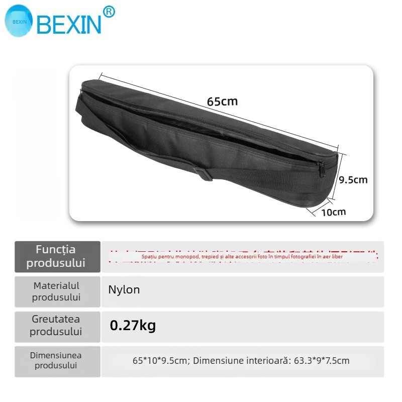 Geantă Beixin pentru depozitare trepied - nailon, utilizare interior/exterior, compatibilă cu trepied, greutate 225 g