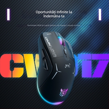 Mouse fără fir ONIKUMA CW917 (2.4GHz wireless + USB cablat, 7 butoane, DPI în 5 niveluri, reîncărcabil, design ergonomic)