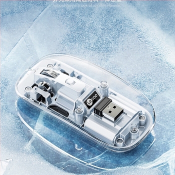 Mouse optic wireless Bluetooth în modul dual, 1200 DPI, USB, 3 butoane, pentru calculatoare desktop