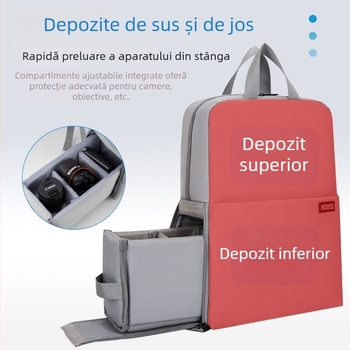 Rucsac pentru camere DSLR și Mirrorless, Unisex, Dublu strat, Corduroy