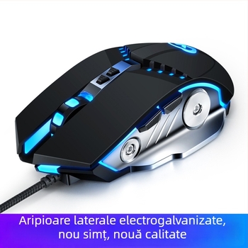 GM20 mouse optic de gaming cu fir, 6 butoane, 1600 DPI, USB, reglaj DPI în 6 trepte