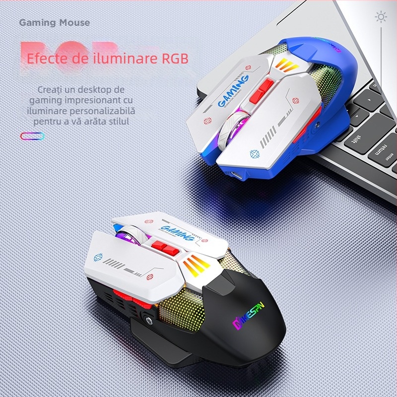 Mouse de gaming cu conectivitate dual-mode wireless și USB, 10000 DPI, 7 taste (2,4 GHz, rază de 10 m)