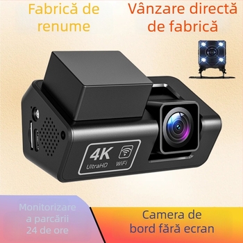 Dash Cam Dual-Channel pentru Mașină cu WiFi, 1080p, Unghi de 170°, Fără Ecran