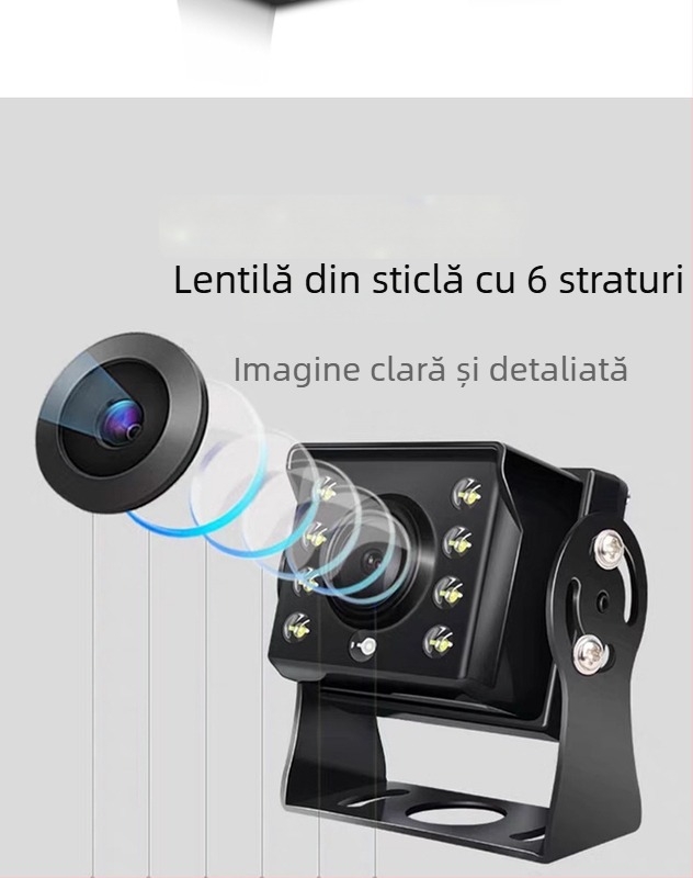 DN02 Cameră de mers înapoi, 1080P AHD, 12V, unghi reglabil 45°, pentru camioane, vehicule comerciale și utilaje de construcții