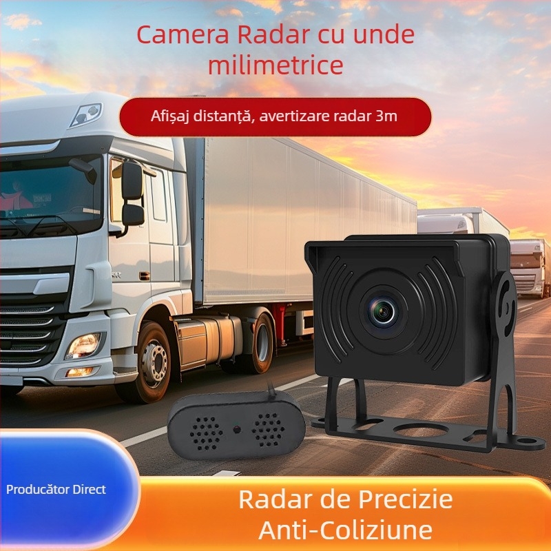 DN02 Cameră de mers înapoi, 1080P AHD, 12V, unghi reglabil 45°, pentru camioane, vehicule comerciale și utilaje de construcții