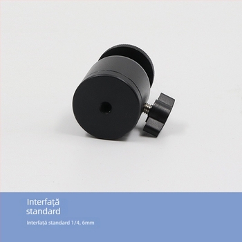 Trepied mic cu cap balon, construcție metalică, șurub de 1/4 inch, pentru telefon și cameră, greutate aproximativă 101,8 g.