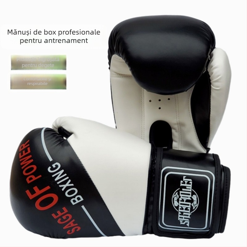 Mănuși de box groase pentru adulți și copii, Muay Thai și antrenament la sacul de box, disponibile în 6oz, 8oz și 10oz