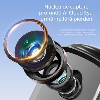 Willpai Stabilizator Gimbal cu urmărire facială și 360° pan-tilt, fără aplicație, corp din plastic, 252 g