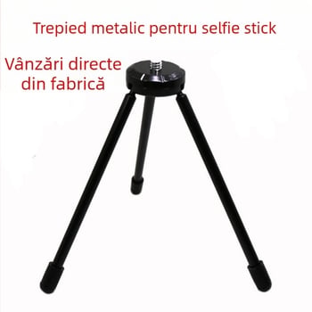 Suport de birou din metal, 14 cm, mini trepied din fier solid pentru streaming live și pentru telefon
