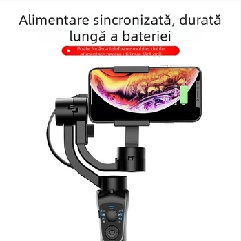 S5B Stabilizator de mână pentru telefoane mobile, gimbal cu trei axe antișoc, recunoaștere facială, rotație orizontală 360° / verticală 90°
