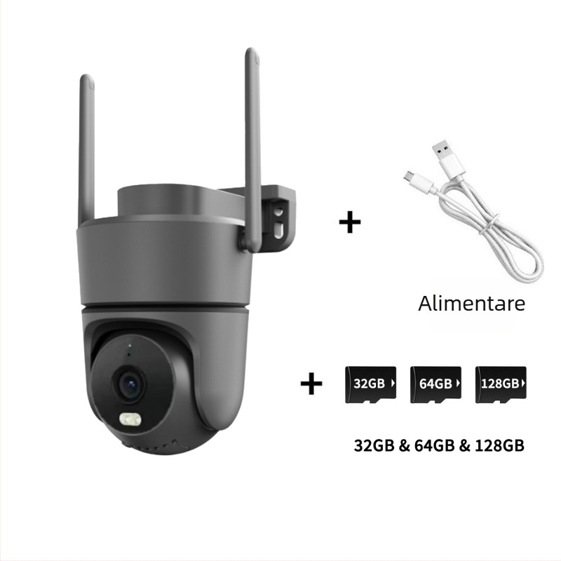 Cameră cu gimbal pentru smartphone, alertă automată și urmărire a unei persoane, 355° rotație orizontală, 90° rotație verticală, limită de rotație 355°, carcasă PTZ din plastic, alimentare DC 5V, montaj pe perete