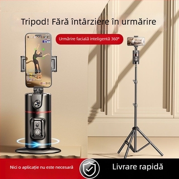 Gimbal desktop cu trei axe, rotire de 360°, urmărire în timp real și selfie automat (fără aplicație)
