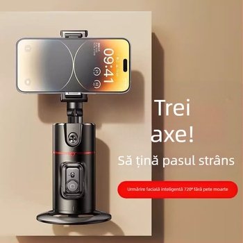 Gimbal desktop cu trei axe, rotire de 360°, urmărire în timp real și selfie automat (fără aplicație)