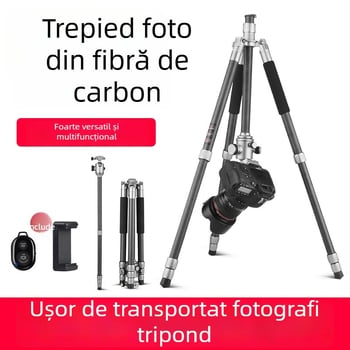 Light Age Q-868C trepied din fibră de carbon, 4 secțiuni, pan-tilt sferic, greutate 0,9 kg, încărcare 8 kg