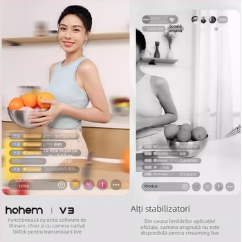 Stabilizator gimbal pentru telefoane mobile – material aliaj+ABS, brand Vast, lansat în 2024, compatibil cu telefoane mobile