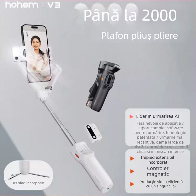 Stabilizator gimbal pentru telefoane mobile – material aliaj+ABS, brand Vast, lansat în 2024, compatibil cu telefoane mobile