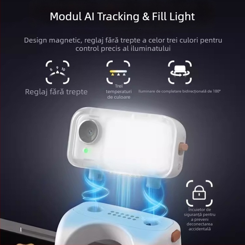 Stabilizator gimbal pentru telefoane mobile – material aliaj+ABS, brand Vast, lansat în 2024, compatibil cu telefoane mobile