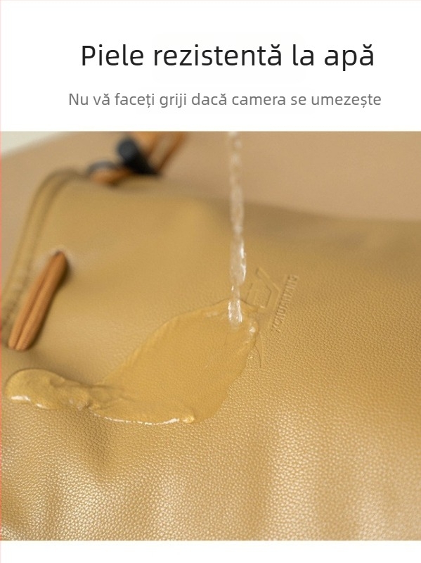 Geantă pentru cameră fără oglindă, impermeabilă PU, stil pe umăr, căptușită PU, pentru un singur corp de aparat