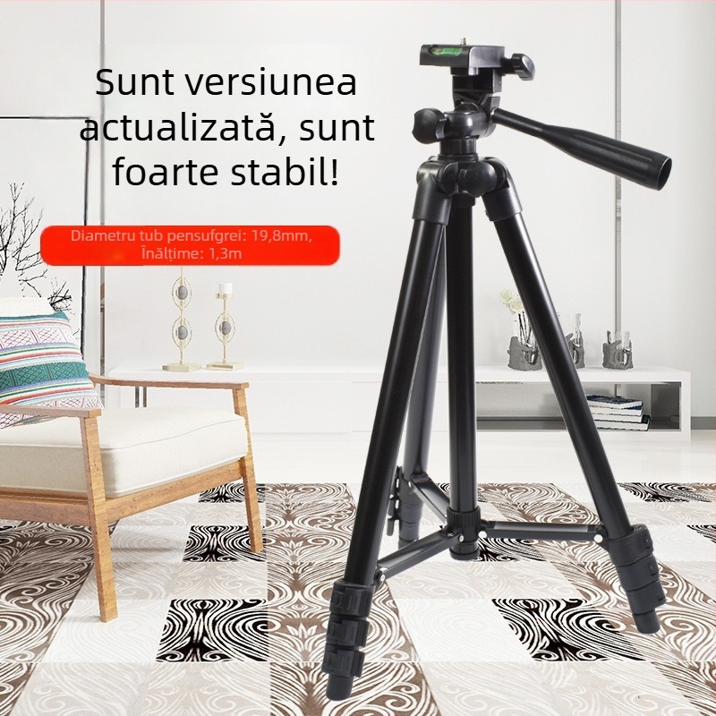 Traveler T-50 Trepied cu 4 secțiuni, aliaj de aluminiu, gimbal 3D, încărcare până la 2 kg, greutate 0,47 kg