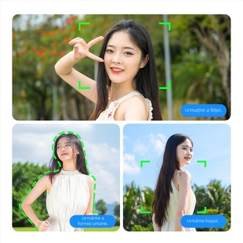 Stabilizator de gimbal portabil cu iluminare încorporată pentru telefoane mobile – corp din aliaj de aluminiu, compatibil universal cu telefoane, urmărire panoramică