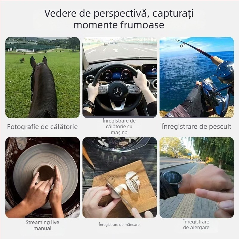 Suport de gât pentru telefon cu sistem magnetic pentru perspectivă la primul persoană, pentru streaming live, din plastic, potrivit pentru ciclism, pescuit și sporturi în aer liber