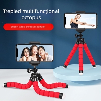 Trepied flexibil pentru cameră și telefon – suport flexibil, material PP + burete + foaie de fier, compatibil general, potrivit pentru călătorii, suport pentru personalizare