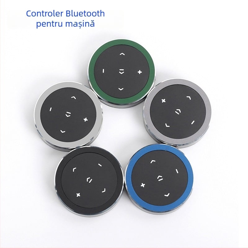 Receiver Bluetooth auto cu telecomandă wireless și player de muzică • Model FBH-001 • Interfață Bluetooth • Alimentare: baterie • Material: ABS plastic + silicon + metal