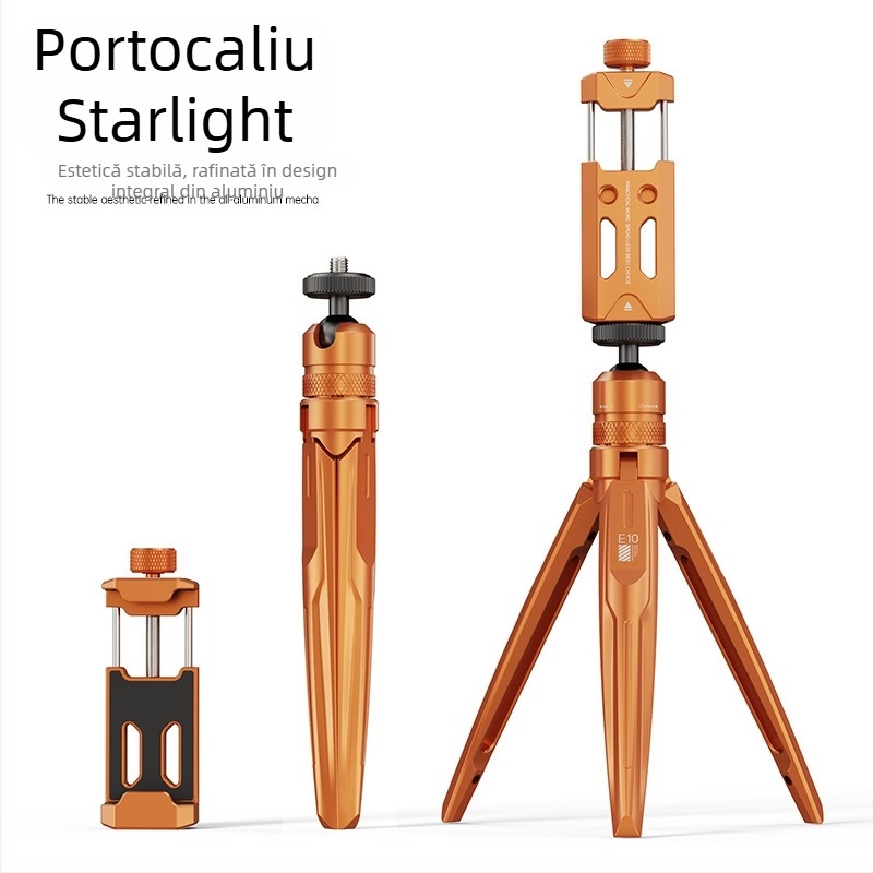 Boneruy Suport de telefon pentru birou cu braț rotativ și trepied – Universal pentru streaming live, aliaj de aluminiu, 125 g