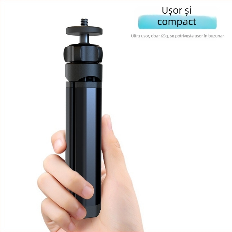 Trepied de birou stabil pentru streaming, suport PTZ compact și portabil, model ZM-161, materiale aliaj de aluminiu + plastic, greutate 0,065 kg, capacitate de încărcare sub 2 kg