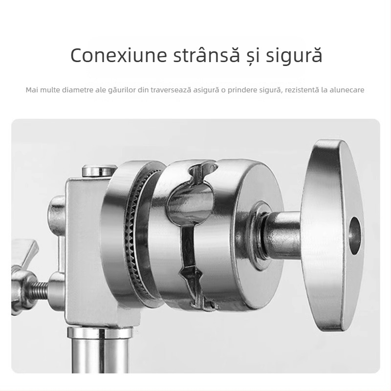 Braț foto Magic cu cadru în formă de C, construcție din aliaj de aluminiu, clemă universală, cap Magic și suport pentru lampă cu platou rotativ