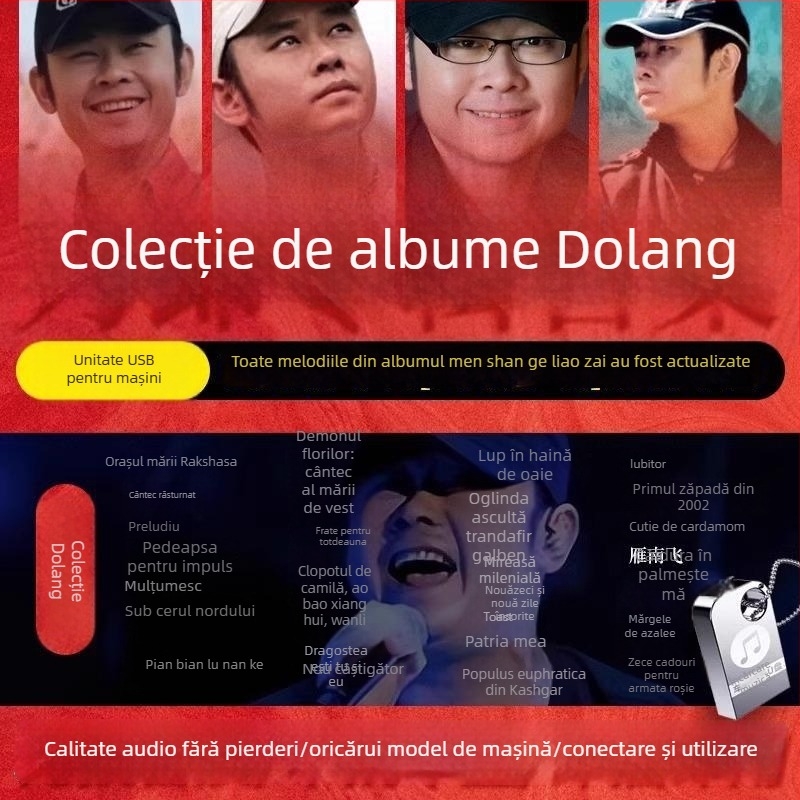 Dao Lang 2024 album USB – stick USB pentru mașină, colecție completă, MP3 lossless, înaltă calitate, 128m, Model 02, Alimentare prin brichetă