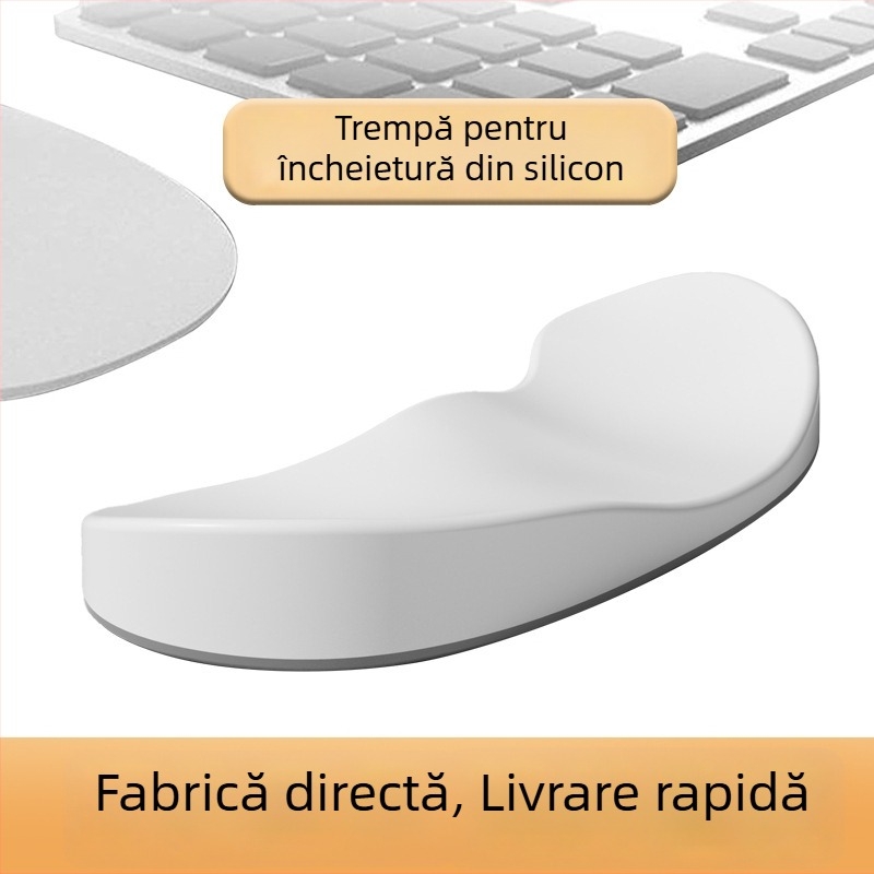 Padă de încheietură pentru birou – silicon, anti-alunecare, impermeabil, ușor de curățat; model Q8, aproximativ 40 g, cu o singură față
