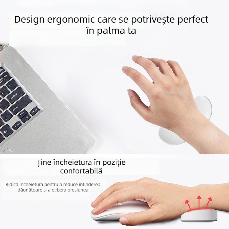 Padă de încheietură pentru birou – silicon, anti-alunecare, impermeabil, ușor de curățat; model Q8, aproximativ 40 g, cu o singură față