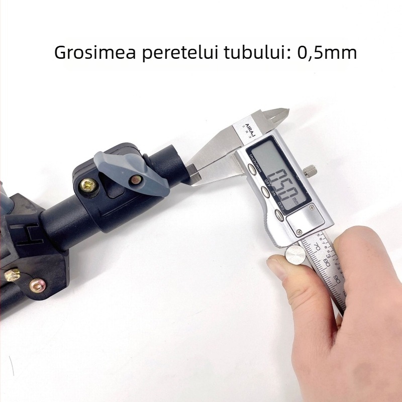 Suport de lampă și trepied foto din oțel de carbon, cu 3 noduri, înălțime de lucru 0,7–2,1 m, diametrul tuburilor 16–25 mm, încărcare 7–10 kg.