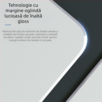 Pad pentru mouse din aliaj de aluminiu – față dublă, suprafață tratată, anti-derapare, compatibil cu Apple și Huawei