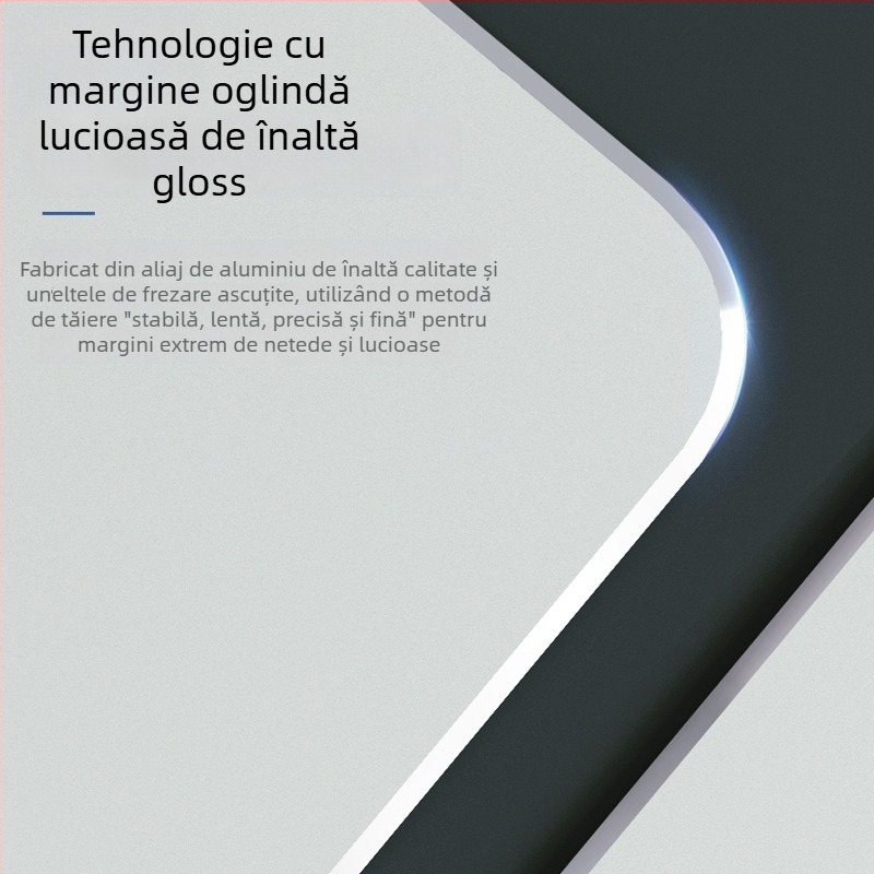 Pad pentru mouse din aliaj de aluminiu – față dublă, suprafață tratată, anti-derapare, compatibil cu Apple și Huawei