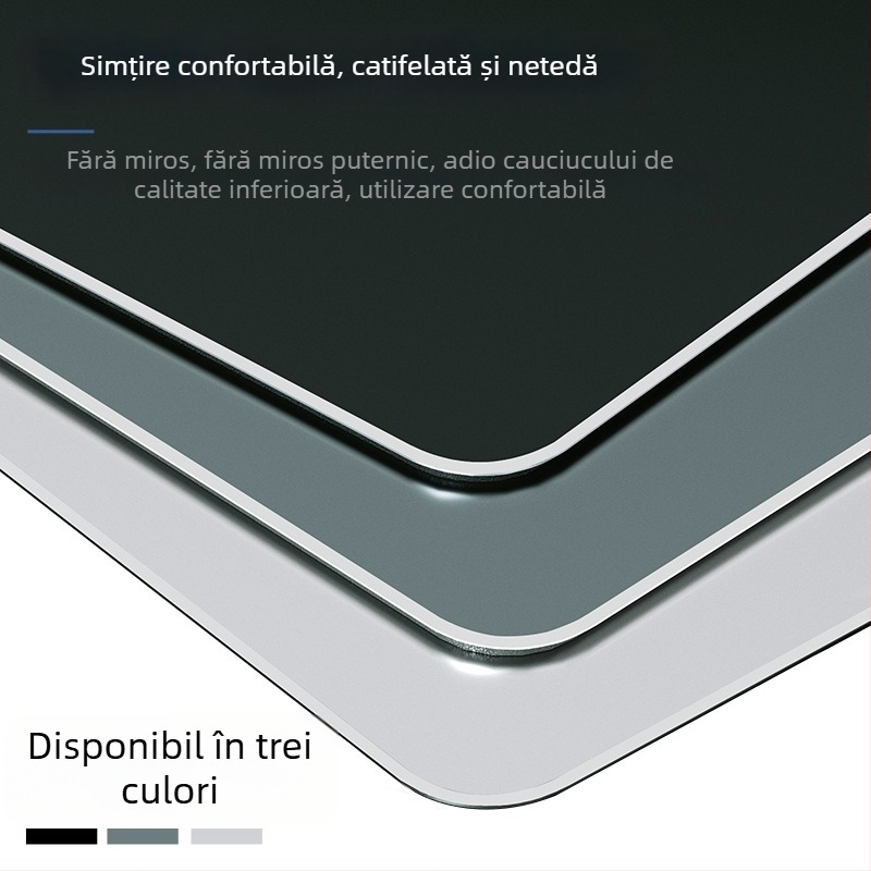 Pad pentru mouse din aliaj de aluminiu – față dublă, suprafață tratată, anti-derapare, compatibil cu Apple și Huawei