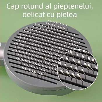 Bei Le pieptene plastic pentru îndepărtarea părului la animale de companie, auto-curățare, pentru pisici și câini