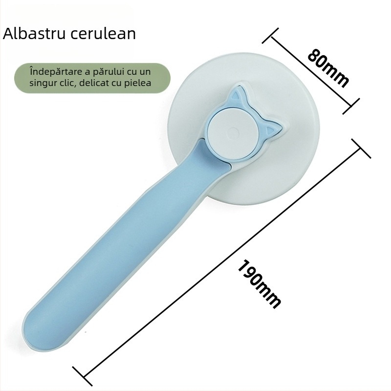 Bei Le pieptene plastic pentru îndepărtarea părului la animale de companie, auto-curățare, pentru pisici și câini