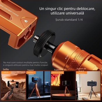 Suport de fotografie de sus, aliaj de aluminiu, trepied pliabil și portabil pentru camere fără oglindă și smartphone, stabilizare anti-vibrații