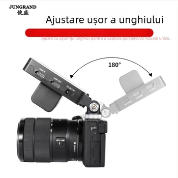 Gimbal mic pentru cameră – stabilizator de masă, aliaj de aluminiu, rotație orizontală 360°, rotație verticală 90°, PTZ de masă