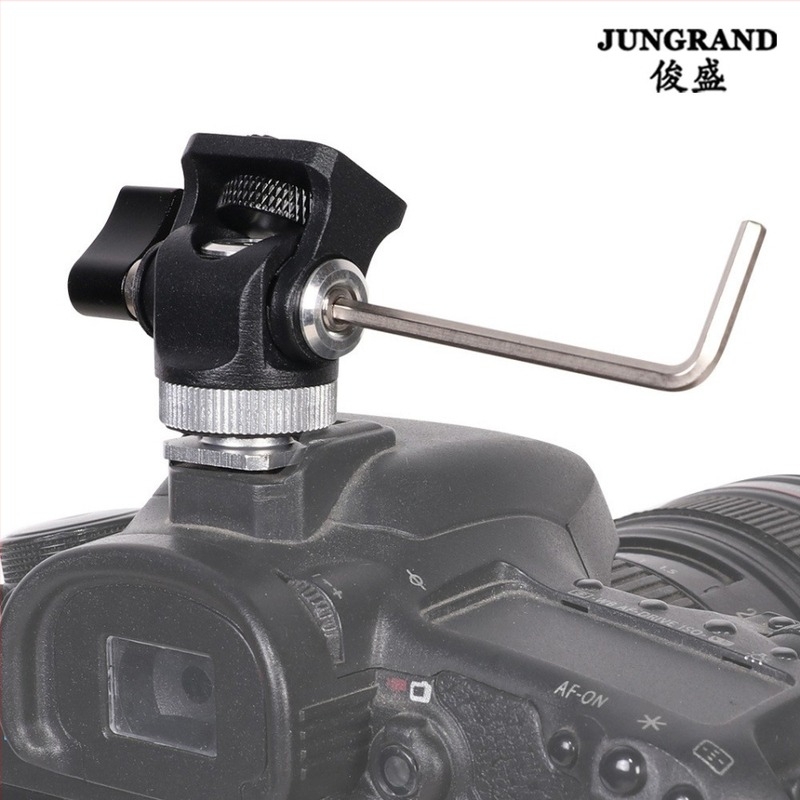 Gimbal mic pentru cameră – stabilizator de masă, aliaj de aluminiu, rotație orizontală 360°, rotație verticală 90°, PTZ de masă