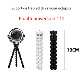 Trepied de birou flexibil cu cap pan-tilt pentru telefoane mobile, corp din silicon și aliaj de aluminiu