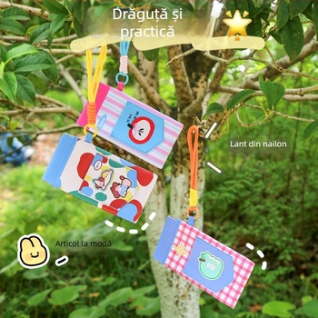 Pungă pentru ochelari cu atașament la gât și buzunar pentru card, husă portabilă din PU pentru ochelari, unisex, respirabilă, ultra-ușoară