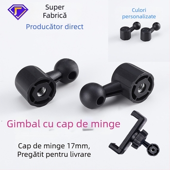 Accesoriu bracket Pipe pan/tilt pentru telefoane mobile, montaj 1/4 inch, material plastic, pentru streaming live, personalizabil
