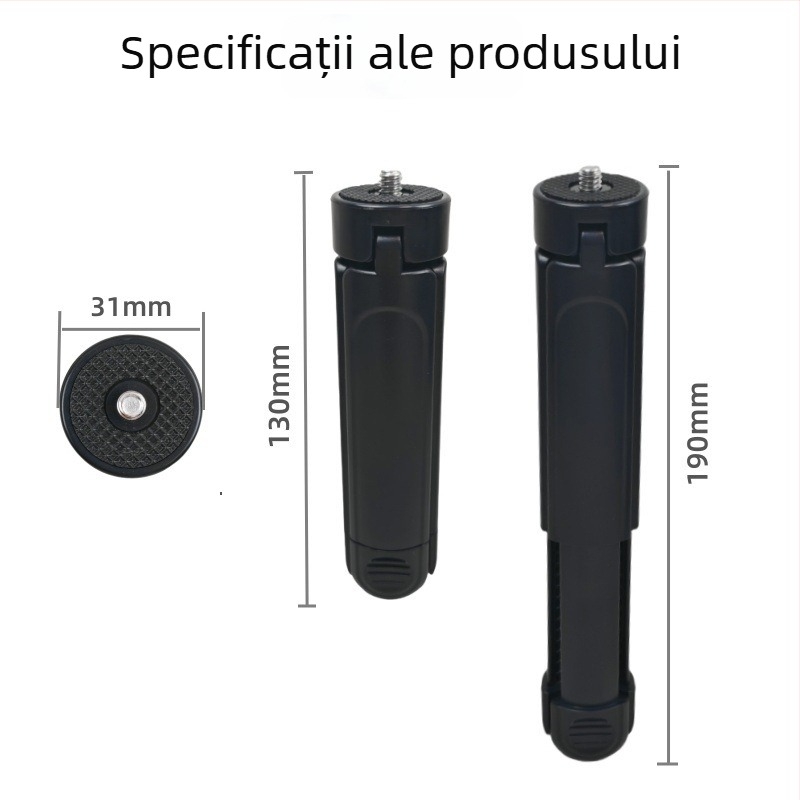 Suport de birou telescopic – mini trepied foto/video pentru telefon sau cameră, bază pentru proiector, streaming live